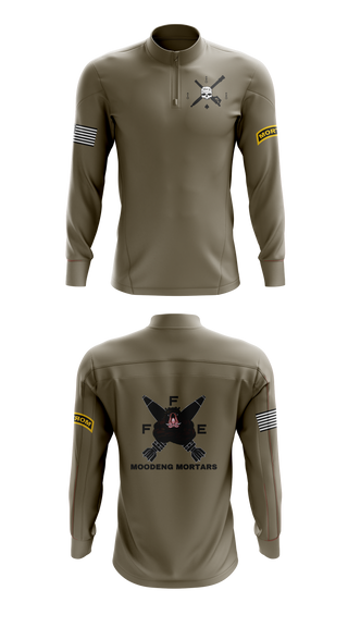 Quarter Zip Jacket, Black Foot Troop, 2-13 Cavalry, Army, Teamtime, Team time, sublimation, custom sports apparel, team uniforms, spirit wear, spiritwear, sports uniforms, custom shirts, team store, custom team store, fundraiser sports, apparel fundraiser