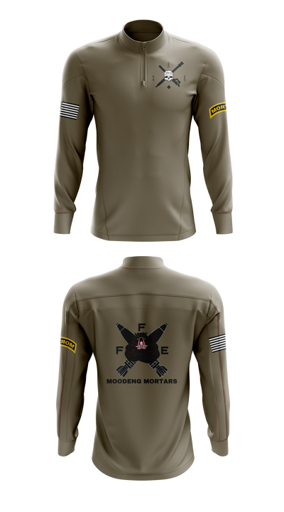 Black Foot Troop, 2-13 Cavalry 83597720 Quarter Zip Jacket - 41