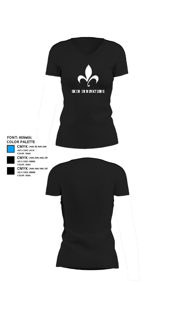 Women's Short Sleeve Vneck Shirt, Skin Innovations, , Teamtime, Team time, sublimation, custom sports apparel, team uniforms, spirit wear, spiritwear, sports uniforms, custom shirts, team store, custom team store, fundraiser sports, apparel fundraiser