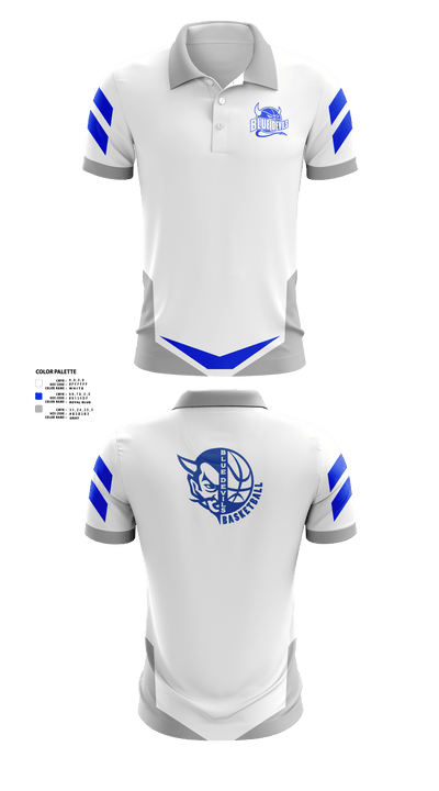 Danville High School Basketball 90847511 Short Sleeve Performance Polo - 1