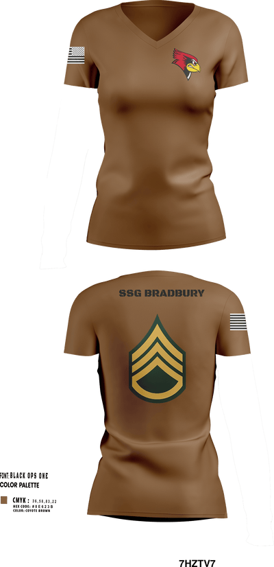 Bradbuddy 56782411 Women's Short Sleeve V-neck Shirt - 2