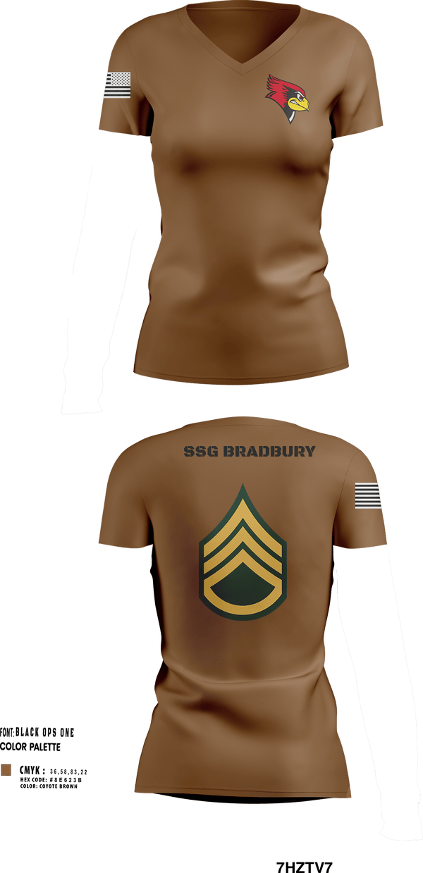 Womens Short Sleeve Vneck Shirt, Bradbuddy, National Guard, Teamtime, Team time, sublimation, custom sports apparel, team uniforms, spirit wear, spiritwear, sports uniforms, custom shirts, team store, custom team store, fundraiser sports, apparel fundraiser