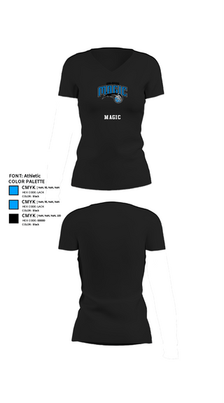 Women's Short Sleeve Vneck Shirt, Magic, Men's Basketball, Teamtime, Team time, sublimation, custom sports apparel, team uniforms, spirit wear, spiritwear, sports uniforms, custom shirts, team store, custom team store, fundraiser sports, apparel fundraiser