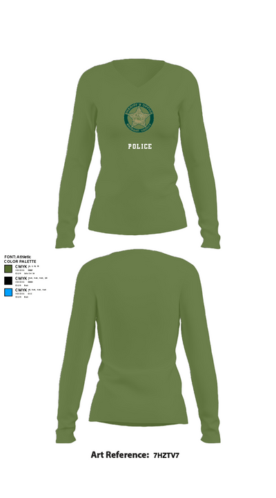 BSO Explorers 2103492 Women's Long Sleeve V-neck Shirt - 40