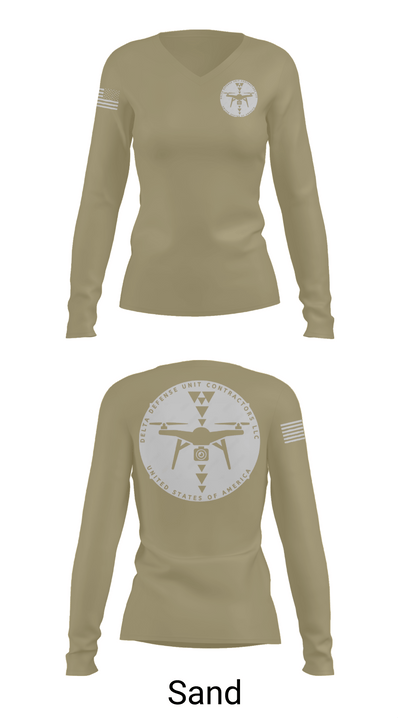 Delta Defense Unit 32292143 Women's Long Sleeve V-neck Shirt - 92