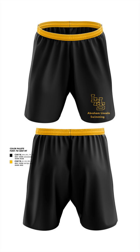 Athletic Shorts With Pockets, Abraham Lincoln High School Swimming, Swimming, Teamtime, Team time, sublimation, custom sports apparel, team uniforms, spirit wear, spiritwear, sports uniforms, custom shirts, team store, custom team store, fundraiser sports, apparel fundraiser