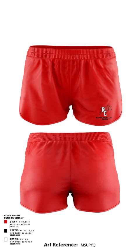 Womens Shorts, Randolph-Clay High School Cheer, Cheer, Teamtime, Team time, sublimation, custom sports apparel, team uniforms, spirit wear, spiritwear, sports uniforms, custom shirts, team store, custom team store, fundraiser sports, apparel fundraiser