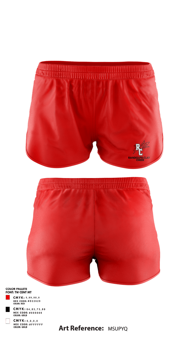 Womens Shorts, Randolph-Clay High School Cheer, Cheer, Teamtime, Team time, sublimation, custom sports apparel, team uniforms, spirit wear, spiritwear, sports uniforms, custom shirts, team store, custom team store, fundraiser sports, apparel fundraiser