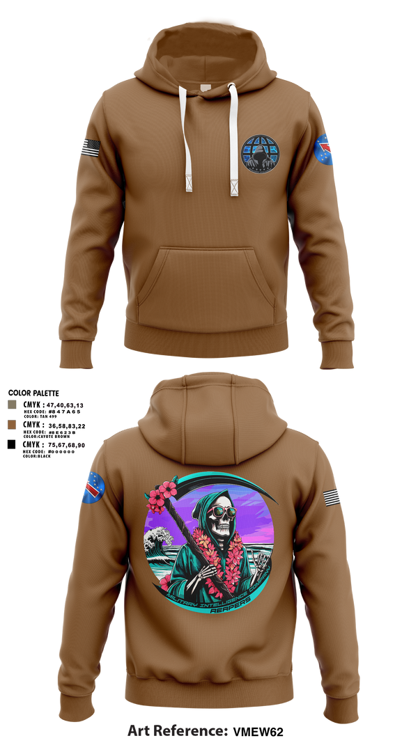 Hoodie, REAPERS, FT SHAFTER, , Teamtime, Team time, sublimation, custom sports apparel, team uniforms, spirit wear, spiritwear, sports uniforms, custom shirts, team store, custom team store, fundraiser sports, apparel fundraiser