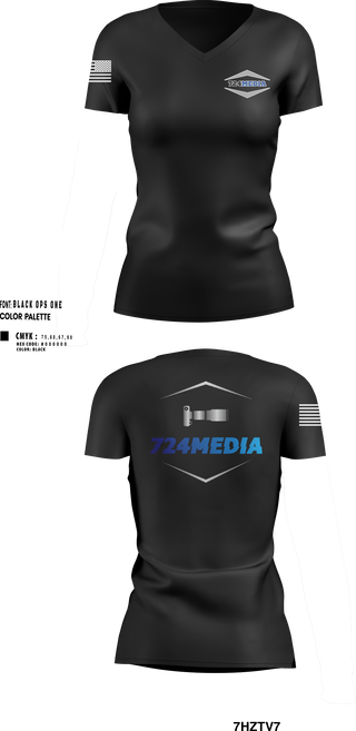 Womens Short Sleeve Vneck Shirt, 724MEDIA, , Teamtime, Team time, sublimation, custom sports apparel, team uniforms, spirit wear, spiritwear, sports uniforms, custom shirts, team store, custom team store, fundraiser sports, apparel fundraiser