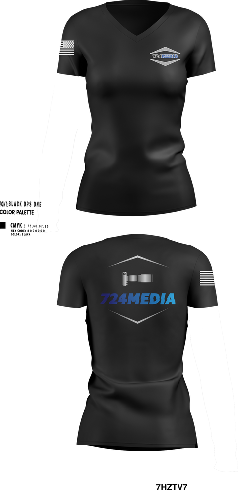 Womens Short Sleeve Vneck Shirt, 724MEDIA, , Teamtime, Team time, sublimation, custom sports apparel, team uniforms, spirit wear, spiritwear, sports uniforms, custom shirts, team store, custom team store, fundraiser sports, apparel fundraiser