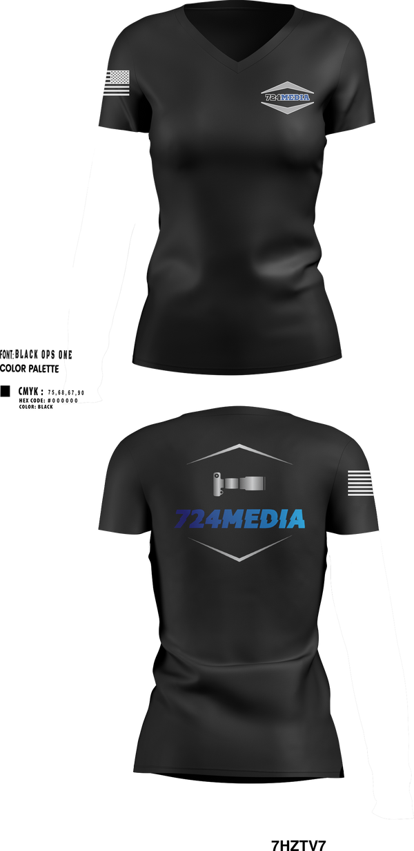 Womens Short Sleeve Vneck Shirt, 724MEDIA, , Teamtime, Team time, sublimation, custom sports apparel, team uniforms, spirit wear, spiritwear, sports uniforms, custom shirts, team store, custom team store, fundraiser sports, apparel fundraiser