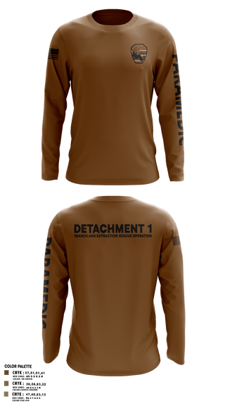 Long Sleeve Performance Shirt, Detachment 1, Air Force, Teamtime, Team time, sublimation, custom sports apparel, team uniforms, spirit wear, spiritwear, sports uniforms, custom shirts, team store, custom team store, fundraiser sports, apparel fundraiser