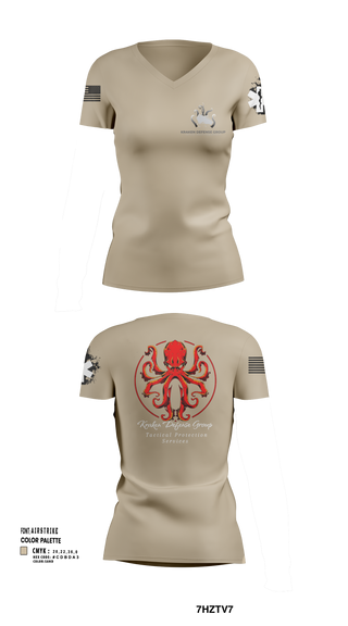 Womens Short Sleeve Vneck Shirt, Kraken Defense Group, , Teamtime, Team time, sublimation, custom sports apparel, team uniforms, spirit wear, spiritwear, sports uniforms, custom shirts, team store, custom team store, fundraiser sports, apparel fundraiser