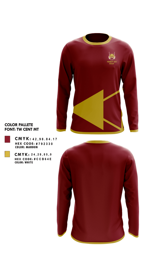 Long Sleeve Performance Shirt, Ninety Six High School Golf, Golf, Teamtime, Team time, sublimation, custom sports apparel, team uniforms, spirit wear, spiritwear, sports uniforms, custom shirts, team store, custom team store, fundraiser sports, apparel fundraiser
