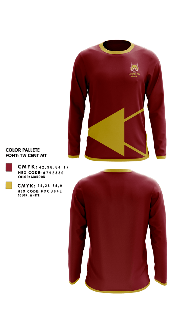 Long Sleeve Performance Shirt, Ninety Six High School Golf, Golf, Teamtime, Team time, sublimation, custom sports apparel, team uniforms, spirit wear, spiritwear, sports uniforms, custom shirts, team store, custom team store, fundraiser sports, apparel fundraiser