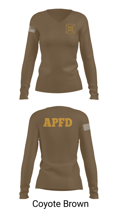 APSLFD 19423185 Women's Long Sleeve V-neck Shirt - 17