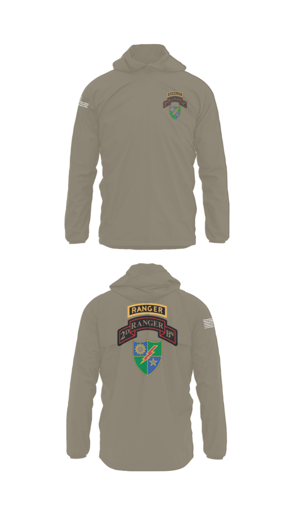 Windbreaker, 2nd Battalion 75th Ranger Regiment, , Teamtime, Team time, sublimation, custom sports apparel, team uniforms, spirit wear, spiritwear, sports uniforms, custom shirts, team store, custom team store, fundraiser sports, apparel fundraiser