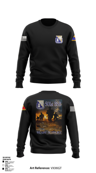 Crew Neck Sweatshirt, 501st Brigade Support Battalion, , Teamtime, Team time, sublimation, custom sports apparel, team uniforms, spirit wear, spiritwear, sports uniforms, custom shirts, team store, custom team store, fundraiser sports, apparel fundraiser
