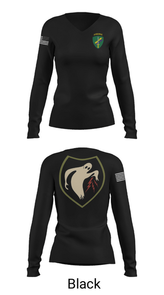 Women's Long Sleeve Vneck Shirt, 325th Tactical PSYOP Co. (A), Army, Teamtime, Team time, sublimation, custom sports apparel, team uniforms, spirit wear, spiritwear, sports uniforms, custom shirts, team store, custom team store, fundraiser sports, apparel fundraiser