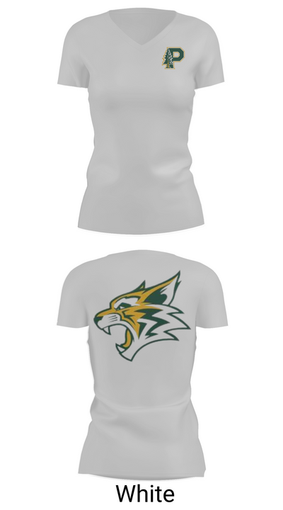 Paradise High School Bobcats 65206673 Women's Short Sleeve V-neck Shirt - 19