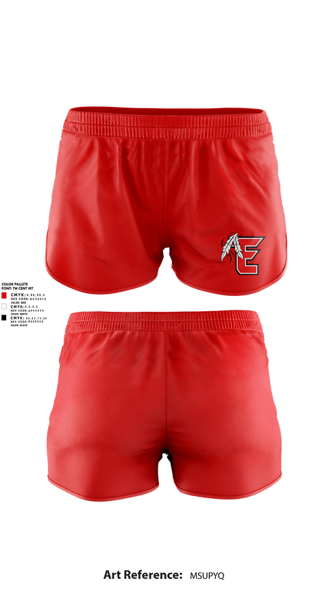 Womens Shorts, EHS Track & Field, Track & Field, Teamtime, Team time, sublimation, custom sports apparel, team uniforms, spirit wear, spiritwear, sports uniforms, custom shirts, team store, custom team store, fundraiser sports, apparel fundraiser
