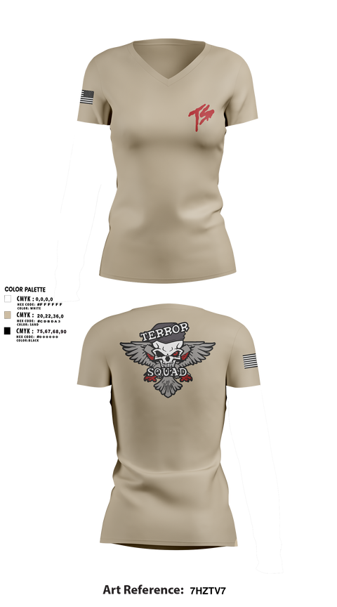 Womens Short Sleeve Vneck Shirt, Terro Squad, Army, Teamtime, Team time, sublimation, custom sports apparel, team uniforms, spirit wear, spiritwear, sports uniforms, custom shirts, team store, custom team store, fundraiser sports, apparel fundraiser