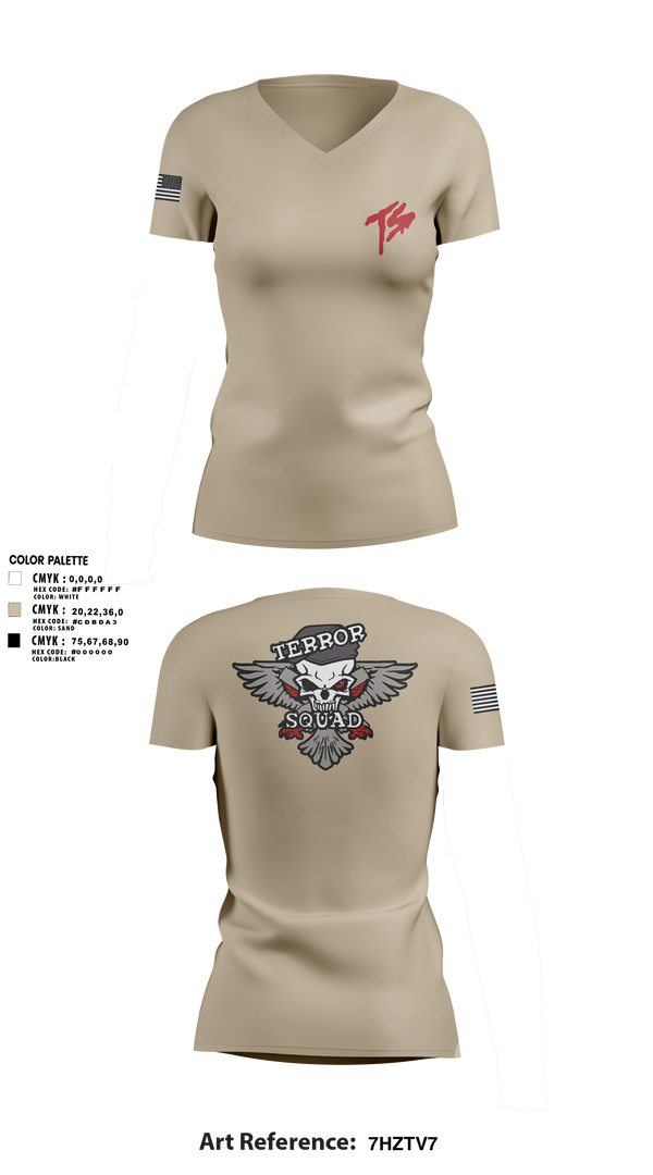 Womens Short Sleeve Vneck Shirt, Terro Squad, Army, Teamtime, Team time, sublimation, custom sports apparel, team uniforms, spirit wear, spiritwear, sports uniforms, custom shirts, team store, custom team store, fundraiser sports, apparel fundraiser