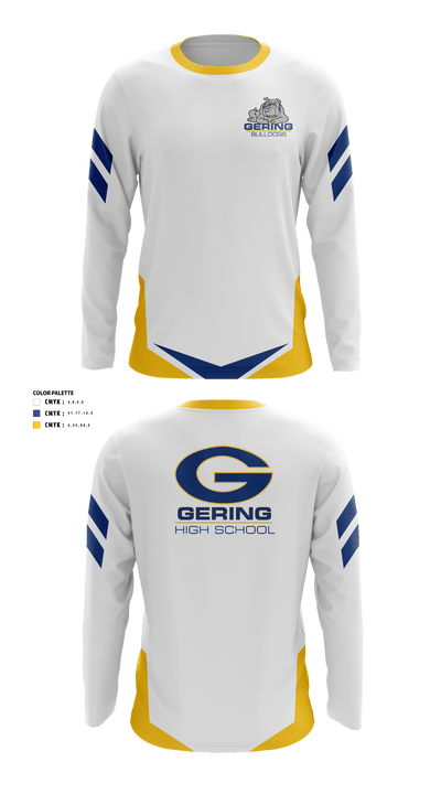 Gering High School Golf 72370370 Long Sleeve Performance Shirt - 40