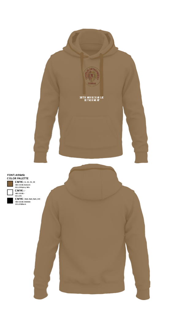 Hoodie, 312TH MI BN, CHARLIE DETACHMENT, Army, Teamtime, Team time, sublimation, custom sports apparel, team uniforms, spirit wear, spiritwear, sports uniforms, custom shirts, team store, custom team store, fundraiser sports, apparel fundraiser