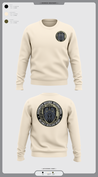 Crew Neck Sweatshirt, Overwatch Defense International, , Teamtime, Team time, sublimation, custom sports apparel, team uniforms, spirit wear, spiritwear, sports uniforms, custom shirts, team store, custom team store, fundraiser sports, apparel fundraiser