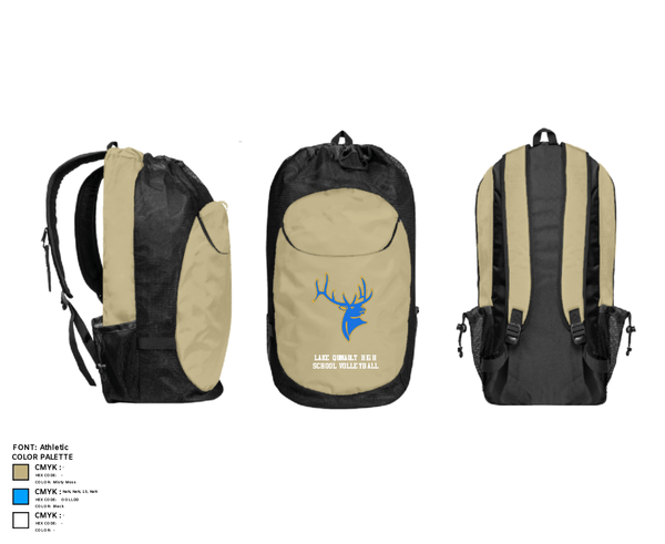 Gear Bag, Lake Quinault High School Volleyball, Women's Volleyball, Teamtime, Team time, sublimation, custom sports apparel, team uniforms, spirit wear, spiritwear, sports uniforms, custom shirts, team store, custom team store, fundraiser sports, apparel fundraiser