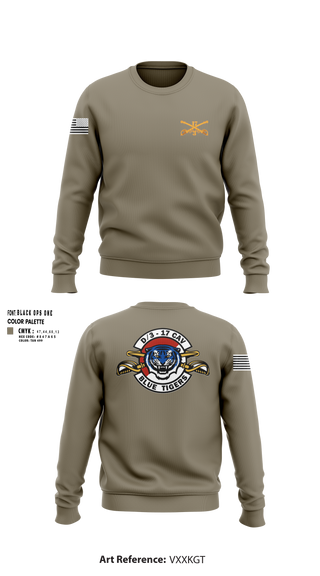 Crew Neck Sweatshirt, Delta Troop 3-17 CAV, , Teamtime, Team time, sublimation, custom sports apparel, team uniforms, spirit wear, spiritwear, sports uniforms, custom shirts, team store, custom team store, fundraiser sports, apparel fundraiser