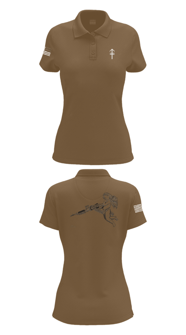 Women's Short Sleeve Performance Polo, 2/2 3rd PLT Weapon SquadE TRP 3RD PLT WEAPONS SQUAD, Army, Teamtime, Team time, sublimation, custom sports apparel, team uniforms, spirit wear, spiritwear, sports uniforms, custom shirts, team store, custom team store, fundraiser sports, apparel fundraiser