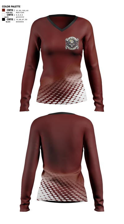 undefined Women's Long Sleeve V-neck Shirt - 2