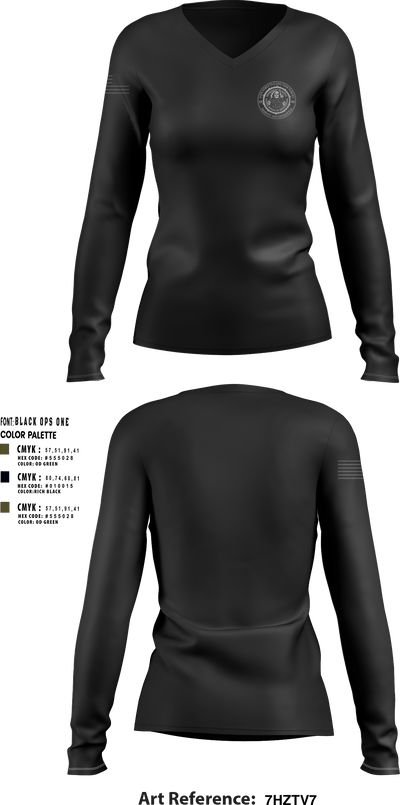 FBI 13370417 Women's Long Sleeve V-neck Shirt - 5