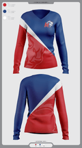 Madras High School Cross Country 26363837 Women's Long Sleeve V-neck Shirt - 2