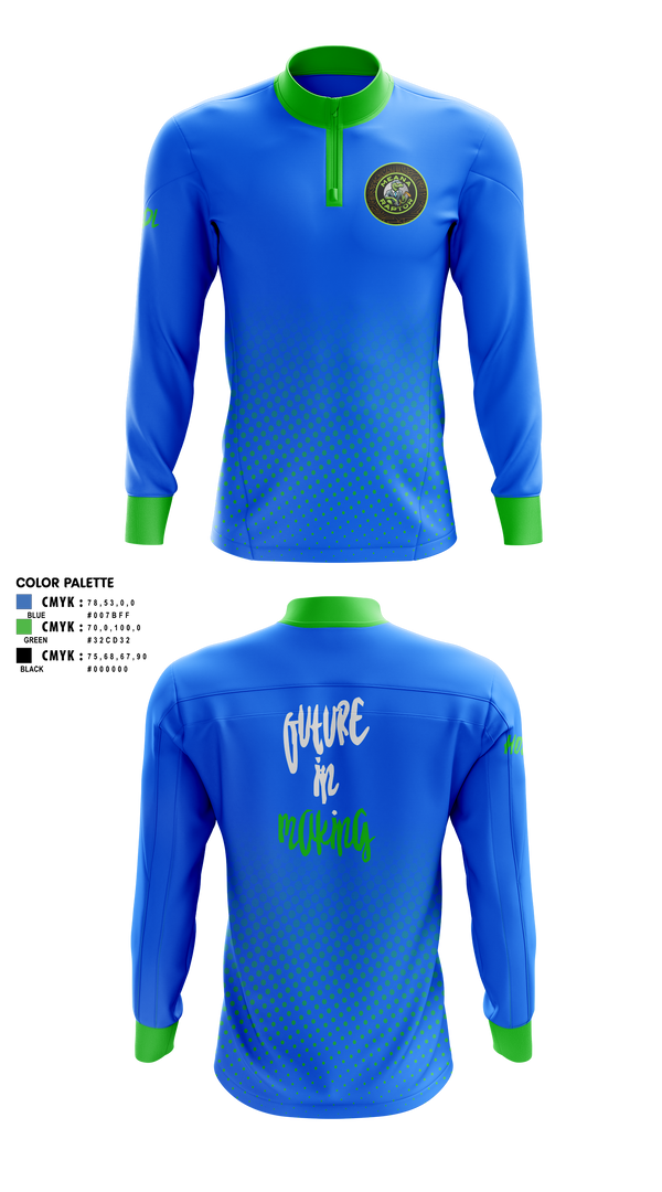 Quarter Zip Jacket, meana raptor, Golf, Teamtime, Team time, sublimation, custom sports apparel, team uniforms, spirit wear, spiritwear, sports uniforms, custom shirts, team store, custom team store, fundraiser sports, apparel fundraiser
