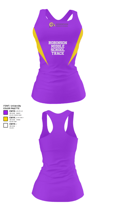 Robinson Middle School Track 2312219 Tank Top - 33