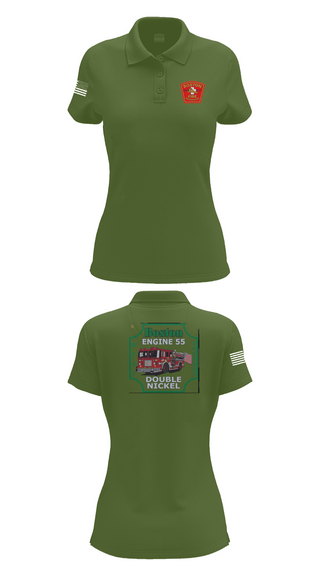 Womens Short Sleeve Performance Polo, Boston Fire Department Engine 55, , Teamtime, Team time, sublimation, custom sports apparel, team uniforms, spirit wear, spiritwear, sports uniforms, custom shirts, team store, custom team store, fundraiser sports, apparel fundraiser