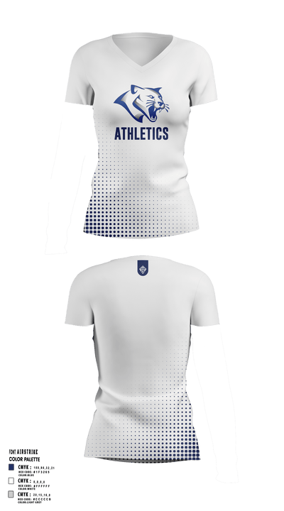 Thornton Middle School 78046273 Women's Short Sleeve V-neck Shirt - 2
