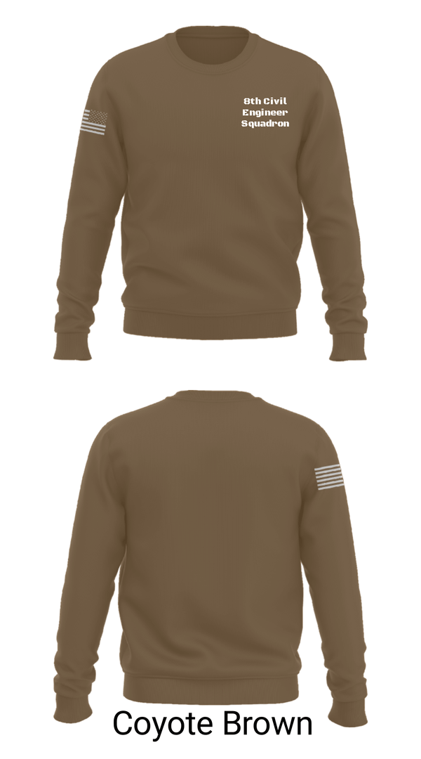 Crew Neck Sweatshirt, 8th Civil Engineer Squadron, Air Force, Teamtime, Team time, sublimation, custom sports apparel, team uniforms, spirit wear, spiritwear, sports uniforms, custom shirts, team store, custom team store, fundraiser sports, apparel fundraiser