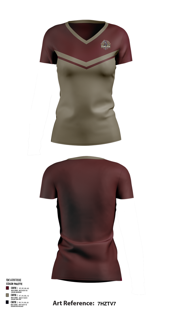 Womens Short Sleeve Vneck Shirt, Tehillah Christian Academy, Spirit Store, Teamtime, Team time, sublimation, custom sports apparel, team uniforms, spirit wear, spiritwear, sports uniforms, custom shirts, team store, custom team store, fundraiser sports, apparel fundraiser