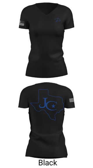 Womens Short Sleeve Vneck Shirt, Jarrell High School Golf, Golf, Teamtime, Team time, sublimation, custom sports apparel, team uniforms, spirit wear, spiritwear, sports uniforms, custom shirts, team store, custom team store, fundraiser sports, apparel fundraiser