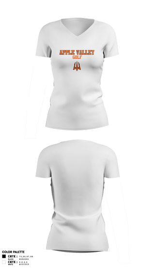 Womens Short Sleeve Vneck Shirt, Apple Valley Sun Devils, Golf, Teamtime, Team time, sublimation, custom sports apparel, team uniforms, spirit wear, spiritwear, sports uniforms, custom shirts, team store, custom team store, fundraiser sports, apparel fundraiser