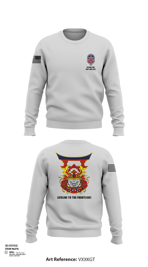 Crew Neck Sweatshirt, 343rd Medical Hospital Augmentation Detachment, , Teamtime, Team time, sublimation, custom sports apparel, team uniforms, spirit wear, spiritwear, sports uniforms, custom shirts, team store, custom team store, fundraiser sports, apparel fundraiser