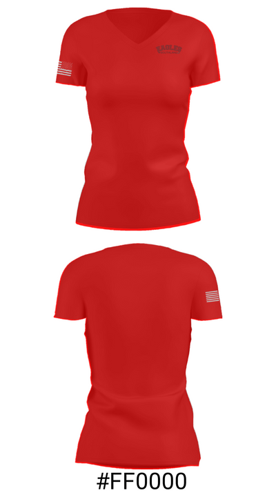 Southland High School Tennis 65645090 Women's Short Sleeve V-neck Shirt - 21
