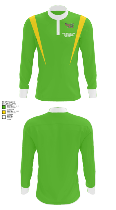 Southwestern High School Softball 27523318 Quarter Zip Jacket - 29