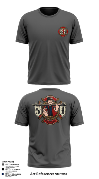 Short Sleeve Performance Shirt, Station 51, Fire Department, Teamtime, Team time, sublimation, custom sports apparel, team uniforms, spirit wear, spiritwear, sports uniforms, custom shirts, team store, custom team store, fundraiser sports, apparel fundraiser