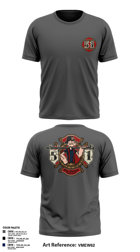 Short Sleeve Performance Shirt, Station 51, Fire Department, Teamtime, Team time, sublimation, custom sports apparel, team uniforms, spirit wear, spiritwear, sports uniforms, custom shirts, team store, custom team store, fundraiser sports, apparel fundraiser